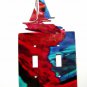 Sail Boat Double Light Switch Cover Plate by Steel Images USA 030315DD