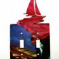 Sail Boat Double Light Switch Cover Plate by Steel Images USA 030315DD