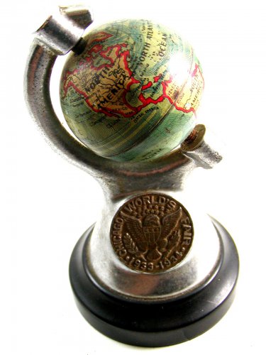 1934 Chicago Worlds Fair Desk Globe