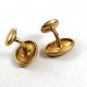 Deco Goldtone Plate Letter / Initial M or W Cufflinks By Krementz 120914