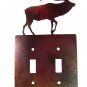 Reindeer Double Light Switch Cover Plate Steel Images USA 6215WW