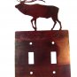 Reindeer Double Light Switch Cover Plate Steel Images USA 6215WW