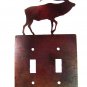 Reindeer Double Light Switch Cover Plate Steel Images USA 6215WW