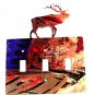 Reindeer Double Light Switch Cover Plate Steel Images USA 6415WW