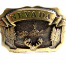 1980 Nevada Goldtone Belt Buckle by Great American Buckle Co. 12162013b