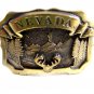 1980 Nevada Goldtone Belt Buckle by Great American Buckle Co. 12162013b