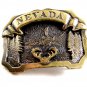 1980 Nevada Goldtone Belt Buckle by Great American Buckle Co. 12162013b