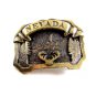 1980 Nevada Goldtone Belt Buckle by Great American Buckle Co. 12162013b