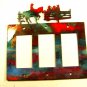 Cowboys Fence Triple Rocker Outlet Cover Plate by Steel Images USA 51215