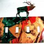Reindeer Quadruple Light Switch Cover Plate by Steel Images USA 6215ee