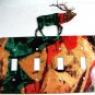 Reindeer Quadruple Light Switch Cover Plate by Steel Images USA 6215ee