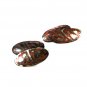 Edwardian Deco Silvertone & Copper Cufflinks Unbranded 71715a