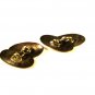 Edwardian Deco Silvertone & Copper Cufflinks Unbranded 71715a