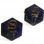 Handmade Blue Enameled Intials BT Copper Cufflinks Unmarked 101514