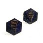 Handmade Blue Enameled Intials BT Copper Cufflinks Unmarked 101514