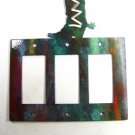 Cowboy Boot Triple Rocker Outlet Cover Plate by Steel Images USA 51515