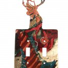 Buck Deer Head Double Switch Outlet Cover Plate by LaZart USA 6915