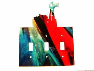 LightHouse Triple Light Cover Plate Steel Images Made USA 42615e