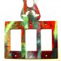 Southwest Pueblo Pottery Triple Rocker Outlet Cover Plate by Steel Images USA