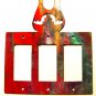 Southwest Pueblo Pottery Triple Rocker Outlet Cover Plate by Steel Images USA