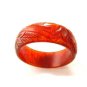 Fabulous Carved Orange Flower Bangle Bracelet 11022013ckd