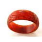 Fabulous Carved Orange Flower Bangle Bracelet 11022013ckd