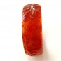 Fabulous Carved Orange Flower Bangle Bracelet 11022013ckd