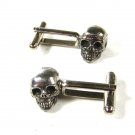 Human Skull Silvertone Cufflinks Unbranded 71015