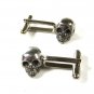 Human Skull Silvertone Cufflinks Unbranded 71015