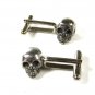 Human Skull Silvertone Cufflinks Unbranded 71015