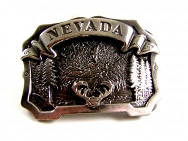 1980 Nevada Silvertone Belt Buckle by Great American Buckle Co. 12162013a