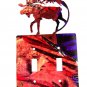 Moose & Mountain Double Light Switch Cover Plate Steel Images USA 6215Z