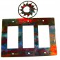 Shining Sun Triple Rocker Outlet Cover Plate by Steel Images USA 52815a