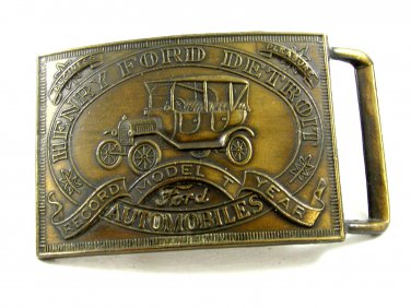 Henry Ford Record Model T Year Automobiles Belt Buckle 092614