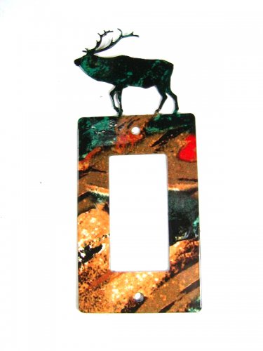 Reindeer Single Rocker Switch Cover Plate by Steel Images USA 6515ss
