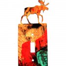 Moose Single Light Switch Cover Plate by Steel Images USA 6515TT