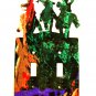 3 Cowboys Riding Horses Double Light Switch Plate by Steel Images USA 51315