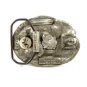 American Hero Silver Star Pewter Belt Buckle Great American Buckle Co 111014