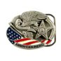 American Hero Silver Star Pewter Belt Buckle Great American Buckle Co 111014