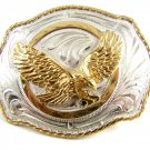 Silver Strike American Eagle in Flight Belt Buckle 11142013