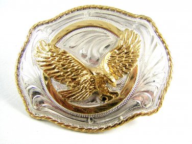 Silver Strike American Eagle in Flight Belt Buckle 11142013