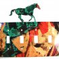 Wild Horse Quadruple Light Switch Cover Plate by Steel Images USA 6815ee