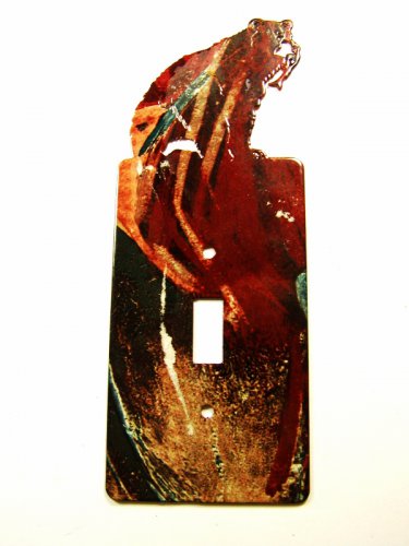 Bear w/ Fish Single Light Switch Cover Plate by LaZart 022515P