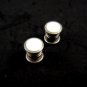 Art Deco Silvertone Mother of Pearl Cufflinks by EVER SNAP 102714