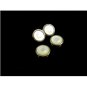 Art Deco Silvertone Mother of Pearl Cufflinks by EVER SNAP 102714