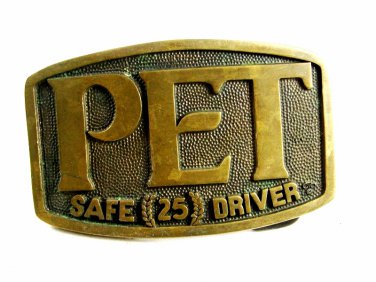 PET Safe (25) Driver Solid Brass Belt Buckle by O.C. Tanner 81914