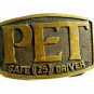 PET Safe (25) Driver Solid Brass Belt Buckle by O.C. Tanner 81914