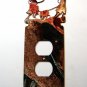 Cowboy Rodeo Calf Roping Lizard Double Outlet Cover Plate by LaZart 02161511111L