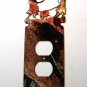 Cowboy Rodeo Calf Roping Lizard Double Outlet Cover Plate by LaZart 02161511111L