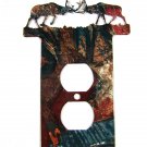 Buck Deers Fighting Horse Running Double Outlet Cover Plate by LaZart 6915
